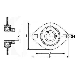 PALIER AUTO-ALIGNEUR OVALE NU TOLE PFT 52 LA PAIRE SKF
