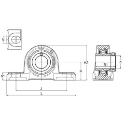 PALIER SEMELLE CLASSIQUE FONTE SY 25 FM SKF