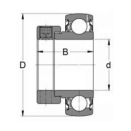ROULEMENT DE PALIER YET 206 SKF