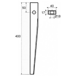 DENT DE HERSE ADAPTABLE RH42 KUHN LONGUE 52510600
