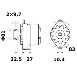 ALTERNATEUR 14V 65A IA0524