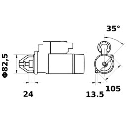 DEMARREUR 12V 3KW Z11 IS0201