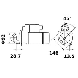 DEMARREUR 12V 2,8KW IS0632 IS1046