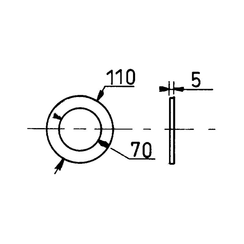 JOINT DE RACCORD 110X70X4 MM PU70 RENSON