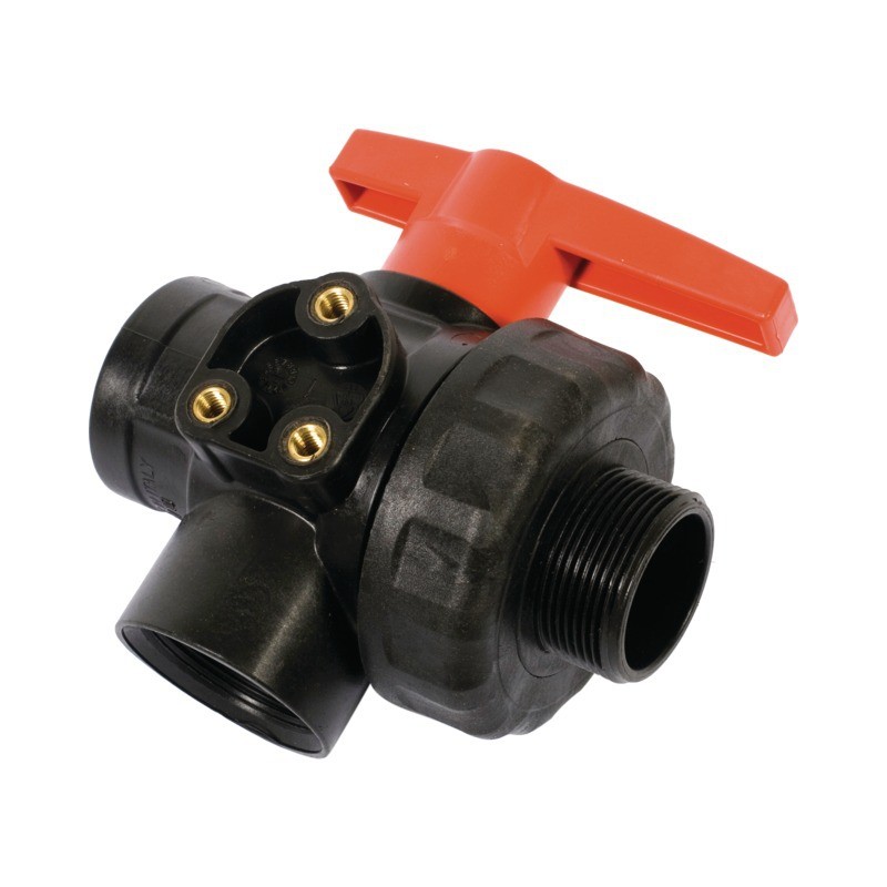 VANNE À BILLE 3V PP G1"1/2MF-LL(PC)