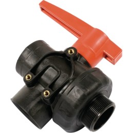 VANNE À BILLE 3VOIE PP GAZ 2" MF-LL