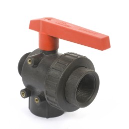 VANNE À BILLE 3V PP G2" MF-LL (PC)