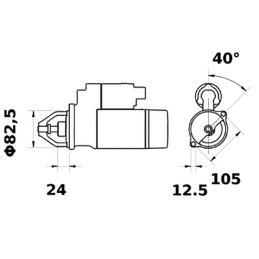 DEMARREUR 12V 3,6KW IS0707