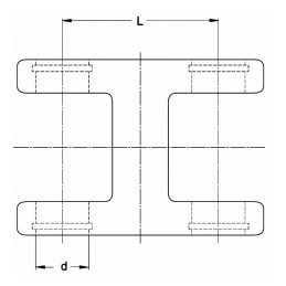 MACHOIRE DOUBLE CR24X62 ENTRE AXE 78