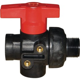 VANNE À BILLE 3VOIE PP GAZ 1" MF-LL