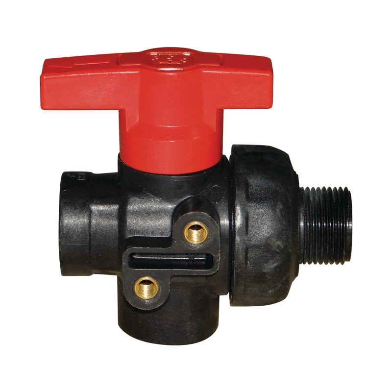 VANNE À BILLE 3VOIE PP GAZ 1" MF-LL