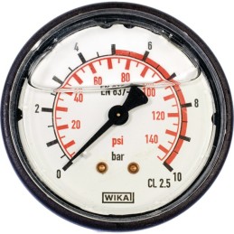 MANOMETRE ABS GLYCERINE 0-10 BAR 63 MM 1/4'' AXIAL