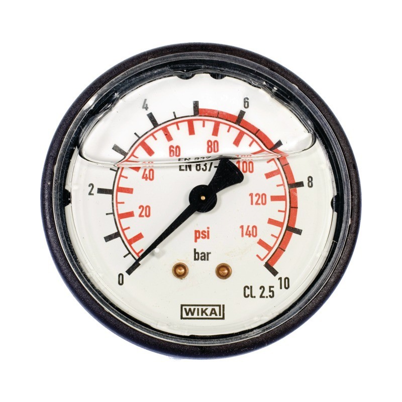 MANOMETRE ABS GLYCERINE 0-10 BAR 63 MM 1/4'' AXIAL