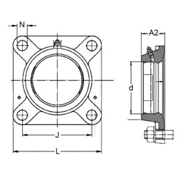 PALIER AUTO-ALIGNEUR CARRE FONTE FY 509 M SKF