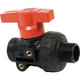 VANNE À BILLE EN PP GAZ 1" MF-LL