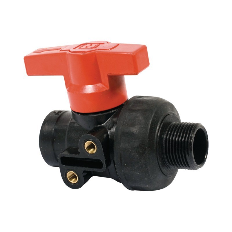 VANNE À BILLE EN PP GAZ 1" MF-LL