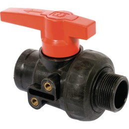 VANNE À BILLE EN PP GAZ 1"1/4 MF-LL