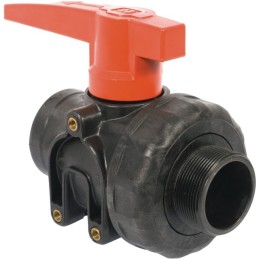 VANNE À BILLE EN PP GAZ 2" MF-LL