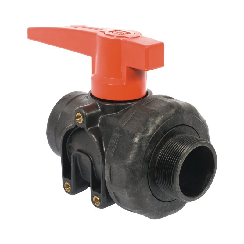 VANNE À BILLE EN PP GAZ 2" MF-LL