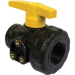 VANNE À BILLE PP 1"1/4 NPT FF-LL