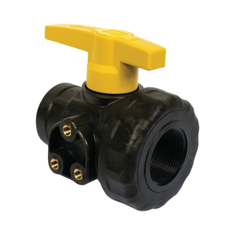 VANNE À BILLE PP 1"1/4 NPT FF-LL