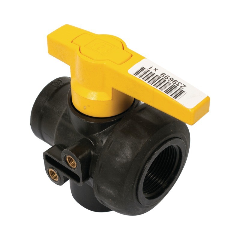 VANNE À BILLE 3V PP NPT 1"1/4 FF-LL