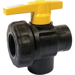 VANNE À BILLE 3V PP NPT 1"1/2 FF-LL