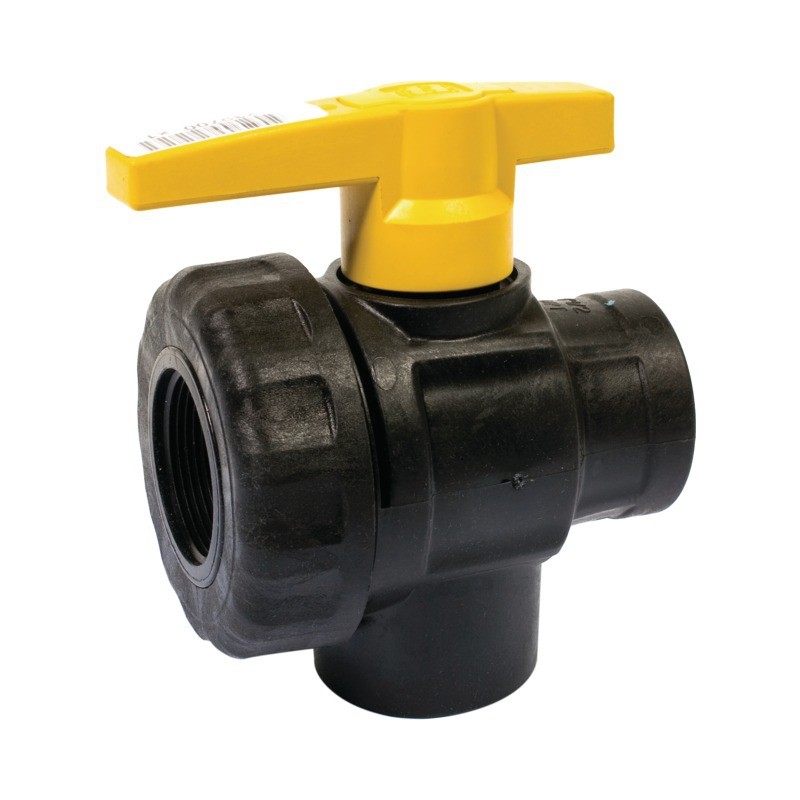 VANNE À BILLE 3V PP NPT 1"1/2 FF-LL