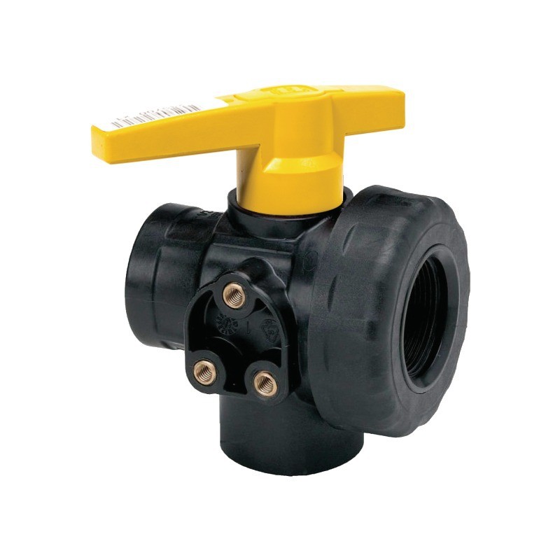 VANNE À BILLE 3VOIE PP NPT 2" FF-LL