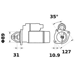 DEMARREUR 24V 4KW IS0730