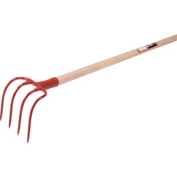 Croc fumier 4 dents douille à soie manche 130 cm