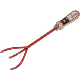 GRIFFE A FLEURS 3 DENTS 35 CM AVEC MANCHE BOIS