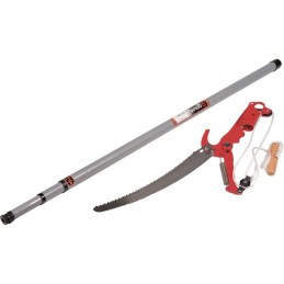 Echenilloir-scie taillant 44 cm avec manche télescopique de 3x1 mètres