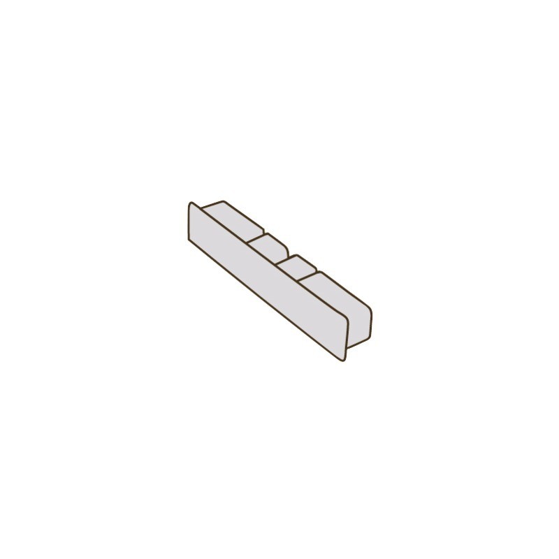 EMBOUT DE REGLE ALUMINIUM RECTANGULAIRE 100X18 MM