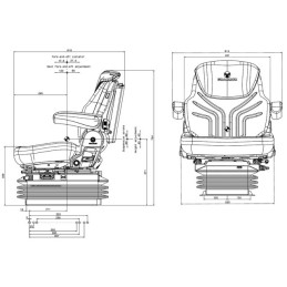 SIEGE PNEUMATIQUE MAXIMO COMFORT PVC MSG95G/731 GRAMMER