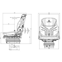 SIEGE PNEUMATIQUE COMPACTO COMFORT W PVC MSG93/721 GRAMMER