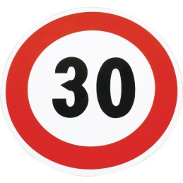 DISQUE ADHESIF 30KM/H BORD ROUGE