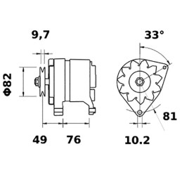 ALTERNATEUR 12V 80A IA1046