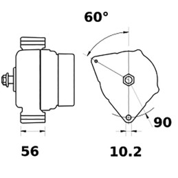 ALTERNATEUR 12V 95A IA1052