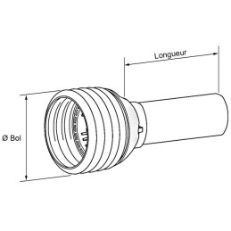 DEMI PROTECTEUR GA EXTERIEUR PWE/SPFH25 LG1000 GORGE 63