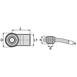 ROTULE PLATE A SOUDER COUDEE CAT3 30 MM WALTERSCHEID