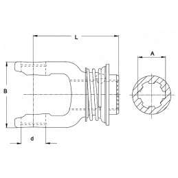 MACHOIRE EXTREMITE 1"3/8 6C CR27X75 AZGE