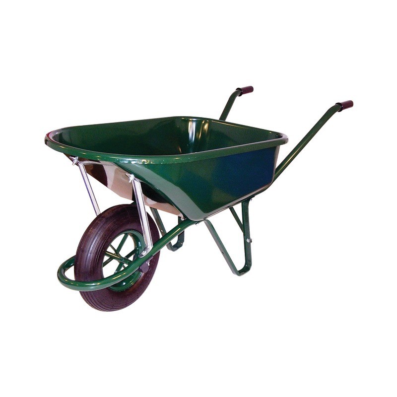 BROUETTE BATIMENT 110 LITRES PEINTE LARGEUR 60 ROUE GONFLEE