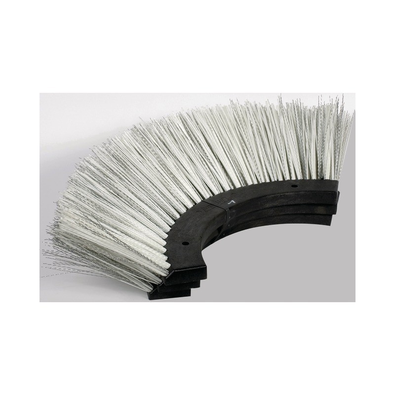 BROSSE COMPL EN 3 ELEMENTS 1/2  POILS NYLON B ANC 1/2 ACIER