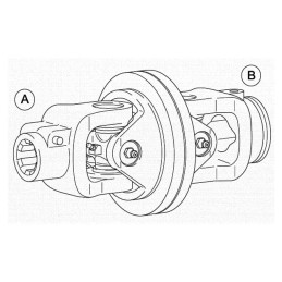 JOINT GA 80° CR27X75/24X91 1"3/8 6C TUBE CITRON 48x57,5