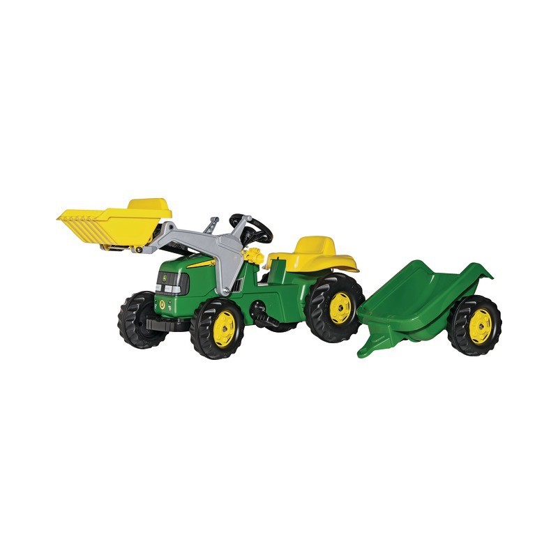 TRACTEUR JOHN DEERE +CHARGEUR +REMORQUE