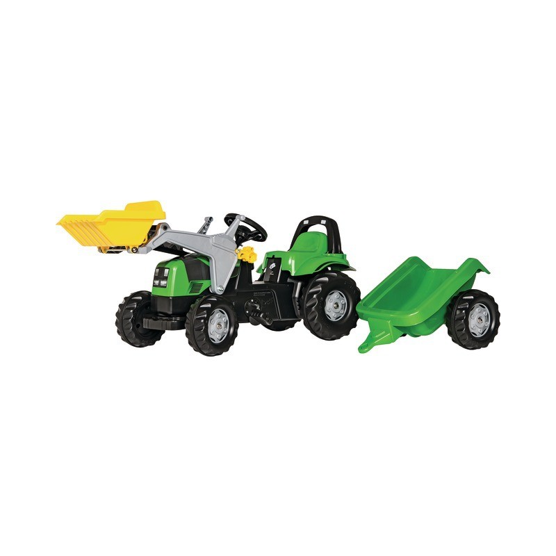 TRACTEUR DEUTZ + CHARGEUR + REMORQUE