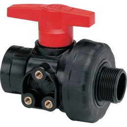 VANNE À BILLE EN PP GAZ 1"1/4 MF-LC