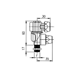PORTE BUSE ATOM.LAITON G1/4"M A/ANTIGOUTTE D18