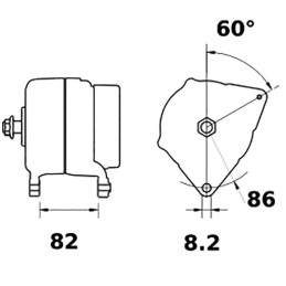 ALTERNATEUR 14V 120A IA0970